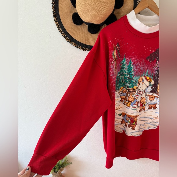 🎄 Nutcracker Vintage Oversized Red Holiday Sweater Ugly Christmas Sweater 2X 🎄 - Picture 7 of 10